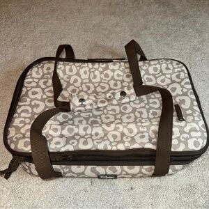 Thirty One Casserole Carrier Brown Leopard Holder